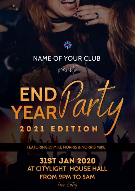 end of the year party flyer|year end party program sample.